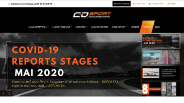 Page d'accueil du site : CD Sport