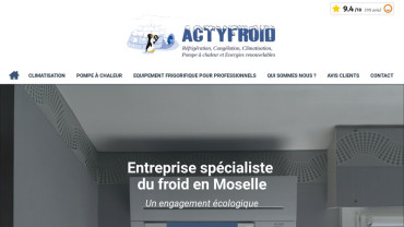 Page d'accueil du site : Actyfroid