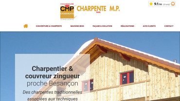 Page d'accueil du site : Charpente MP