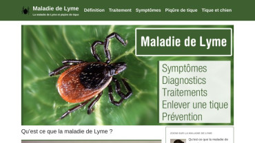 Page d'accueil du site : La maladie de Lyme 