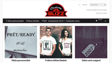Page d'accueil du site : Custom Buzz