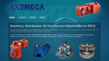 Page d'accueil du site : Axomeca