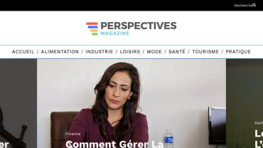 Page d'accueil du site : Perspectives magazine