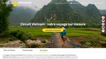 Page d'accueil du site : Libre et Nomade Vietnam