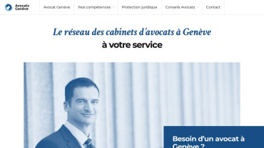 Page d'accueil du site : Genève avocats
