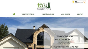 Page d'accueil du site : Feru Traditions