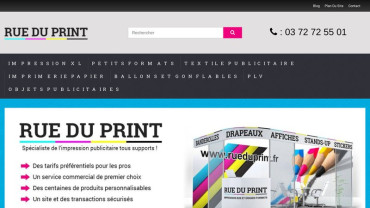 Page d'accueil du site : Rue du Print