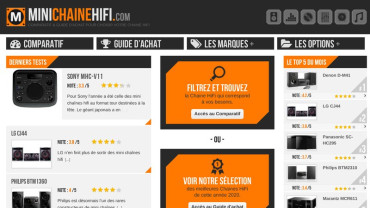 Page d'accueil du site : MiniChaineHifi.com