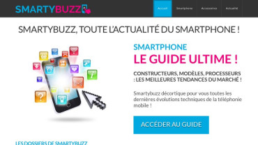 Page d'accueil du site : SmartyBuzz