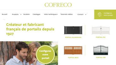 Page d'accueil du site : Cofreco