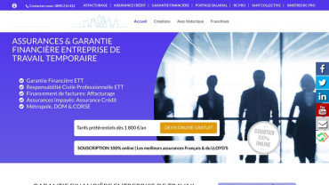 Page d'accueil du site : Garantie financière pour ETT