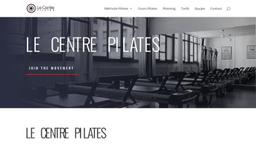 Page d'accueil du site : Cours Pilates