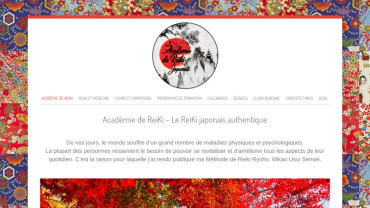 Page d'accueil du site : Académie de Reiki