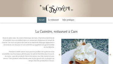 Page d'accueil du site : La Casinière