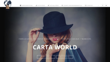 Page d'accueil du site : Carta World