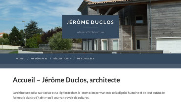 Page d'accueil du site : Jérôme Duclos