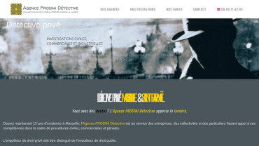 Page d'accueil du site : Agence Frosini