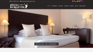 Page d'accueil du site : Hôtel Burgevin