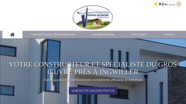 Page d'accueil du site : Vosges Nord Constructions