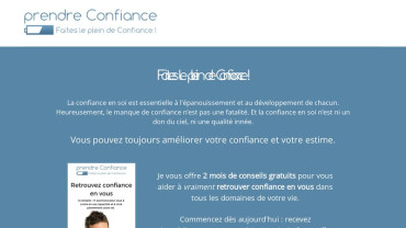 Page d'accueil du site : Prendre Confiance