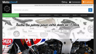 Page d'accueil du site : Motostand