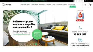 Page d'accueil du site : Delorm Design