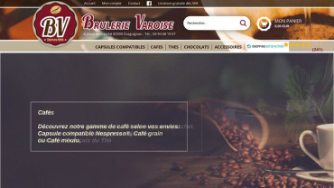Page d'accueil du site : La Brûlerie Varoise