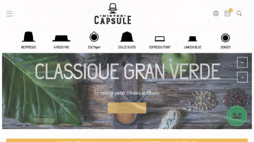 Page d'accueil du site : Mister Capsule