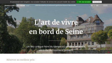 Page d'accueil du site : Hostellerie Saint Pierre
