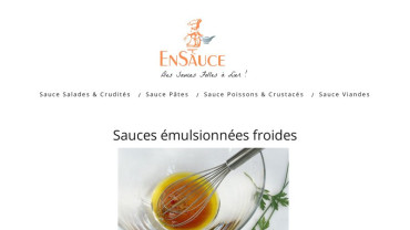 Page d'accueil du site : En Sauce