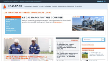 Page d'accueil du site : Le-Gaz