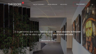 Page d'accueil du site : Theodore Search