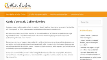 Page d'accueil du site : Collier d'Ambre