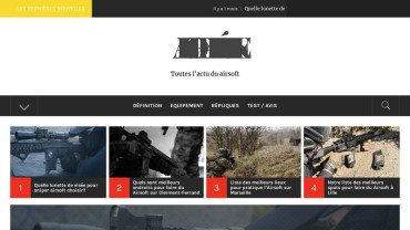 Page d'accueil du site : Airsoft Adrénaline