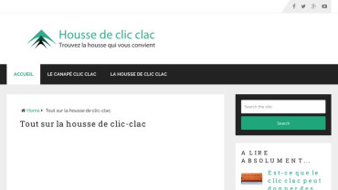 Page d'accueil du site : Housse Clic Clac