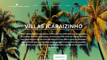 Page d'accueil du site : Villas Icaraizinho