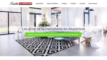 Page d'accueil du site : Fenêtre Aluminium