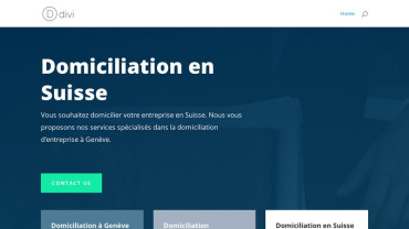 Page d'accueil du site : Domiciliation Genève