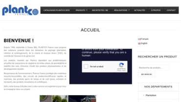 Page d'accueil du site : Plantco France