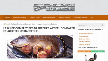 Page d'accueil du site : Barbecue Weber