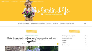 Page d'accueil du site : Au Jardin d'Ys