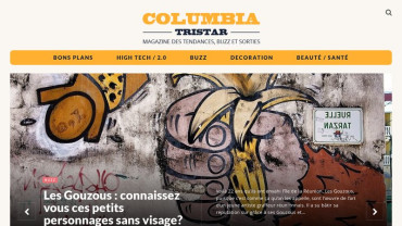 Page d'accueil du site : Columbia tristar