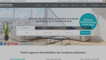 Page d'accueil du site : Solvimo Avignon