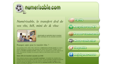 Page d'accueil du site : Numérisable
