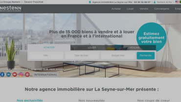 Page d'accueil du site : Solvimo La Seyne-sur-Mer