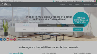 Page d'accueil du site : AVIS-Immobilier Amboise