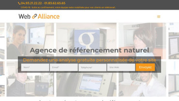 Page d'accueil du site : Web Alliance