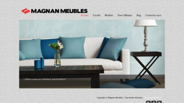 Page d'accueil du site : Magnan Meubles