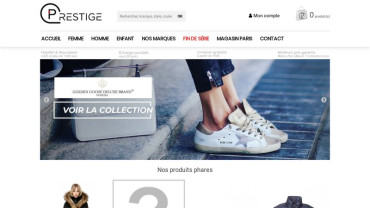 Page d'accueil du site : Prestige Cuir