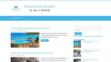 Page d'accueil du site : Piscines et Jacuzzi